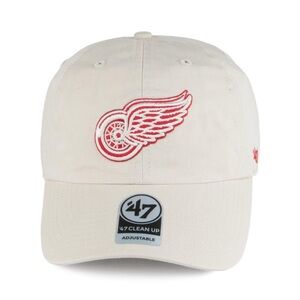 Men's Detroit Red Wings '47 White Clean Up Adjustable Hat